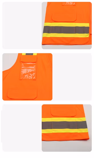 Chaleco reflectante de seguridad de tamaño de color con logotipo personalizado de alta visibilidad