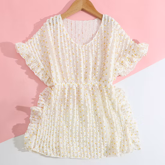 Ropa de verano con diseño Floral personalizado para niños, vestido sin mangas con lazo fino, ropa de moda para niña, vestido para bebé, ropa para niña